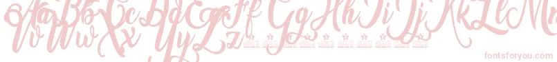 Шрифт Amsterdam Personal Use – розовые шрифты на белом фоне