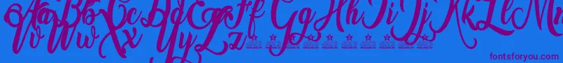 More about Amsterdam Personal Use Font Amsterdam Personal Use Font – Purple Fonts on Blue Background