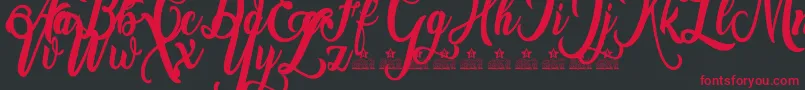 Amsterdam Personal Use Font – Red Fonts on Black Background