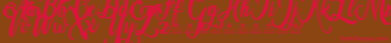 Amsterdam Personal Use Font – Red Fonts on Brown Background