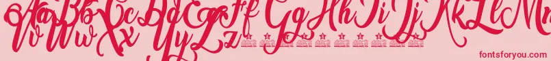 Amsterdam Personal Use Font – Red Fonts on Pink Background