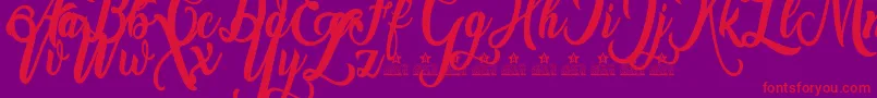 Amsterdam Personal Use Font – Red Fonts on Purple Background