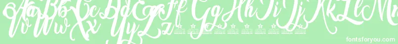 Amsterdam Personal Use Font – White Fonts on Green Background