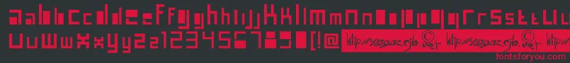 Amsterdam Font – Red Fonts on Black Background