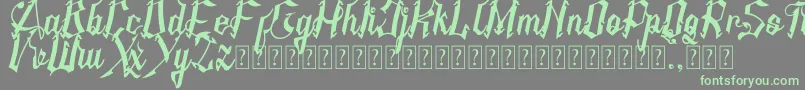 Шрифт AMSTHA italic – зелёные шрифты на сером фоне