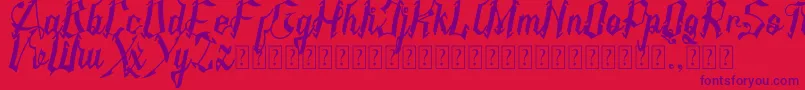 AMSTHA italic Font – Purple Fonts on Red Background