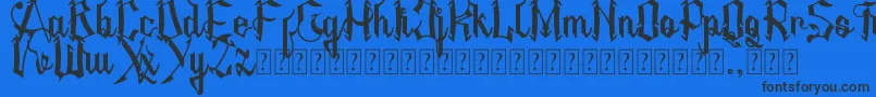 AMSTHA Font – Black Fonts on Blue Background