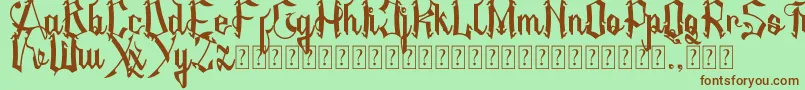 AMSTHA Font – Brown Fonts on Green Background