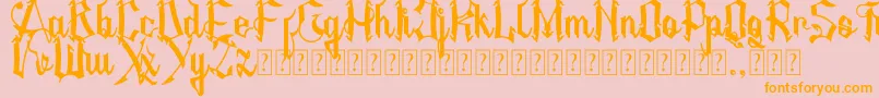 AMSTHA Font – Orange Fonts on Pink Background