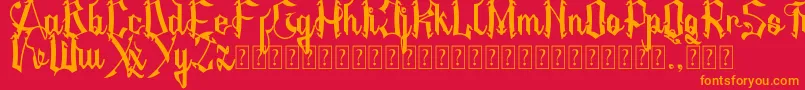 AMSTHA Font – Orange Fonts on Red Background