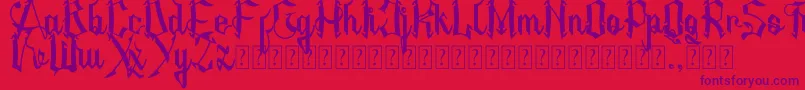 AMSTHA Font – Purple Fonts on Red Background