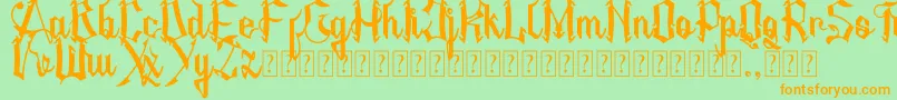 AMSTHA Font – Orange Fonts on Green Background