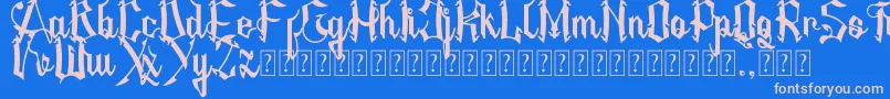 AMSTHA Font – Pink Fonts on Blue Background