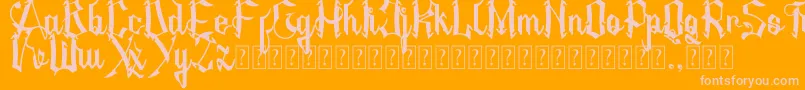 AMSTHA Font – Pink Fonts on Orange Background