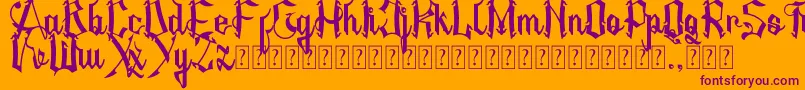 AMSTHA Font – Purple Fonts on Orange Background