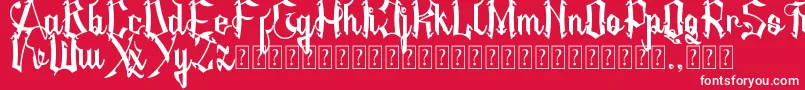 AMSTHA Font – White Fonts on Red Background