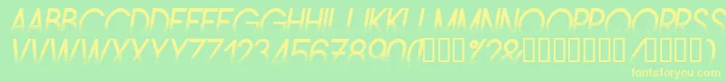Подробнее о шрифте AMSTI Шрифт AMSTI – жёлтые шрифты на зелёном фоне