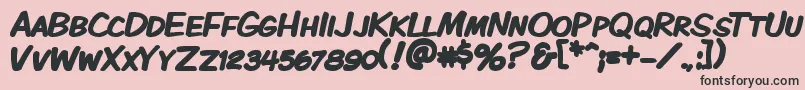 Kmkdspkb Font – Black Fonts on Pink Background