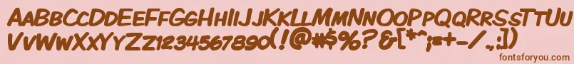 Kmkdspkb Font – Brown Fonts on Pink Background