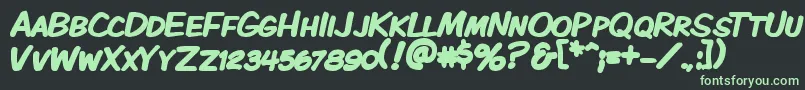 Kmkdspkb Font – Green Fonts on Black Background