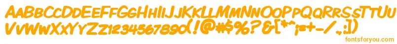 Kmkdspkb Font – Orange Fonts on White Background