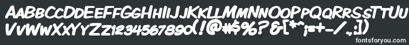 Kmkdspkb Font – White Fonts on Black Background