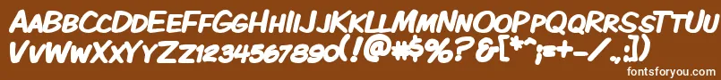 Kmkdspkb Font – White Fonts on Brown Background