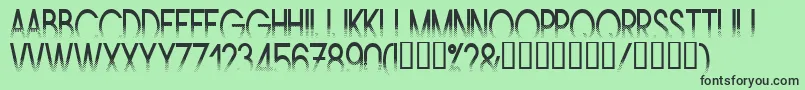 Czcionka AMSTN    – czarne czcionki na zielonym tle