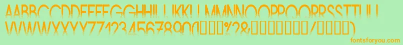AMSTN    Font – Orange Fonts on Green Background