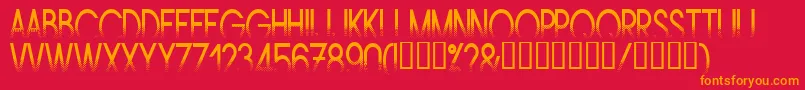 AMSTN    Font – Orange Fonts on Red Background