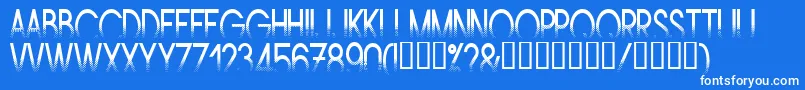 フォントAMSTN    – 青い背景に白い文字