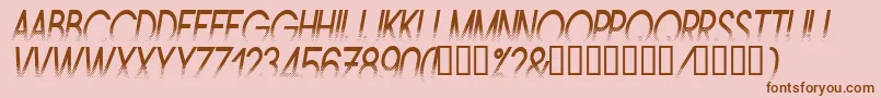 AMSTNI   Font – Brown Fonts on Pink Background