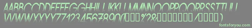 AMSTNI  -Schriftart – Grüne Schriften auf grauem Hintergrund