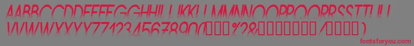 フォントAMSTNI   – 赤い文字の灰色の背景