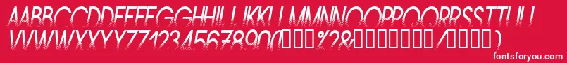フォントAMSTNI   – 赤い背景に白い文字