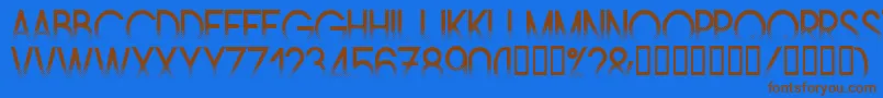 Шрифт AMSTRG   – коричневые шрифты на синем фоне