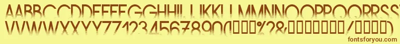 AMSTRG   Font – Brown Fonts on Yellow Background