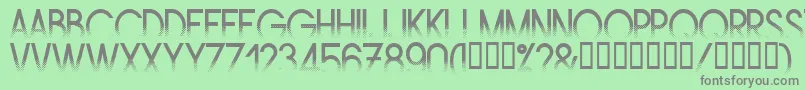 フォントAMSTRG   – 緑の背景に灰色の文字