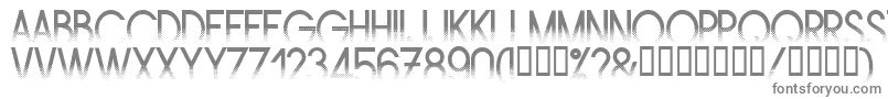 フォントAMSTRG   – 白い背景に灰色の文字