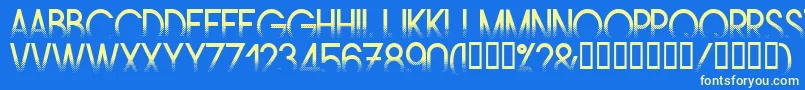 AMSTRG   Font – Yellow Fonts on Blue Background