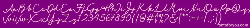 Amstrong Font – Pink Fonts on Purple Background