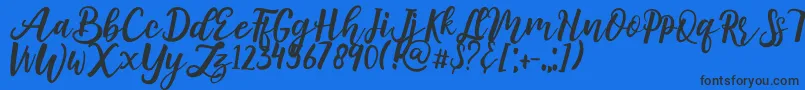 amuba Font – Black Fonts on Blue Background