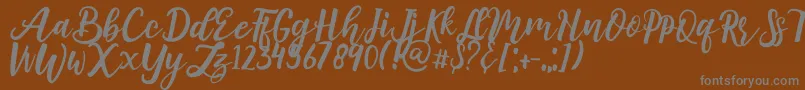 amuba Font – Gray Fonts on Brown Background