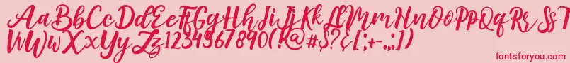 amuba Font – Red Fonts on Pink Background