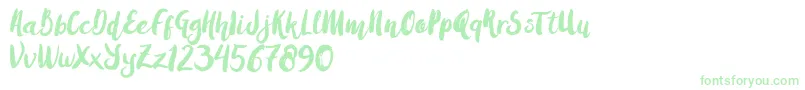 Amulhed brush   Demo Font – Green Fonts on White Background