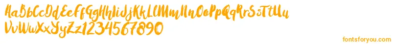 Amulhed brush   Demo Font – Orange Fonts on White Background