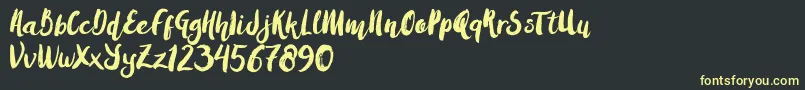 Amulhed brush   Demo Font – Yellow Fonts on Black Background