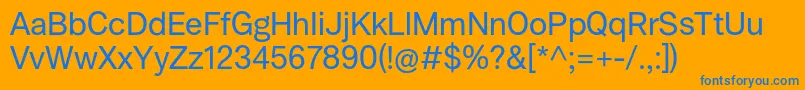 Amurg Regular Font – Blue Fonts on Orange Background