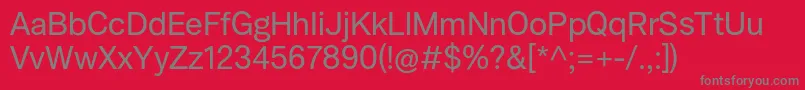 Amurg Regular Font – Gray Fonts on Red Background