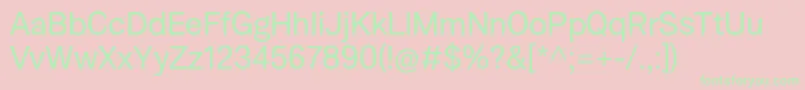 Amurg Regular Font – Green Fonts on Pink Background